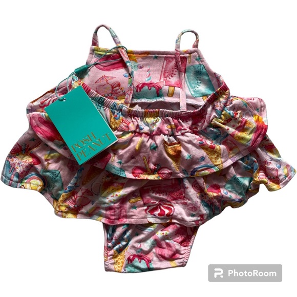 POSH PEANUT PRISCILLA TIERED ROMPER 3-6 Months - Picture 4 of 7
